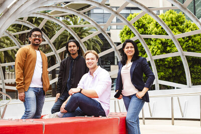 Andisor Team Photo (Left to Right): Rahul Paul (Technical lead), Athul George (Software Engineer), Tom Macdonald (Growth Executive), & Vandana Chaudhry (CEO, Founder)