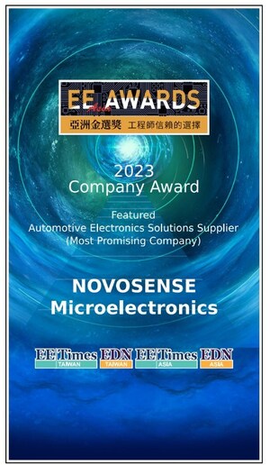 NOVOSENSE erhält Branchenauszeichnung bei den EE Awards Asia 2023