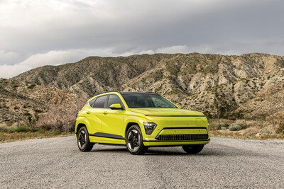 The 2024 Kona Electric is photographed near Yucca Valley, Calif., on Mar. 15, 2023.