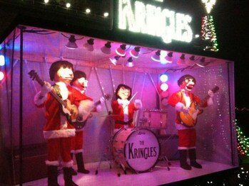 Elfvis and the Kringles animatronic Christmas light display in Round Rock, Texas on the Tacky Light Tour.