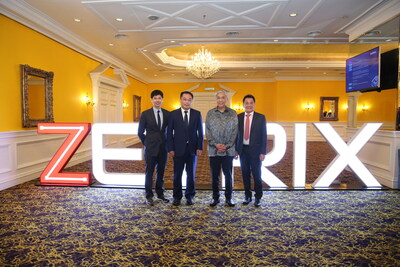 [From the left] Mr. Wong Thean Soon, Group Managing Director of MY E.G. Services Berhad and Zetrix Co-founder; Mr. Huang Xuejun, Vice Chairman of the Board and General Manager of Guangxi Beibu Gulf Investment Group Co., Ltd; YAB Dato' Seri Dr. Ahmad Zahid Bin Hamidi, Deputy Prime Minister of Malaysia; and Datuk Mohd Jimmy Wong Bin Abdullah, Non-independent Non-Executive Director of MY E.G. Services Berhad at the launching of ZCert.
