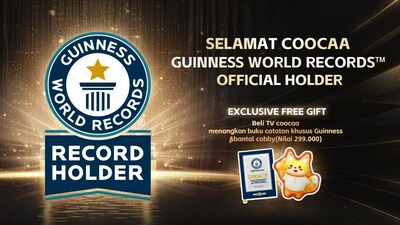 Coocaa TV No.1 di Indonesia berbagi penghargaan Guinness World Record kepada konsumen di acara 12.12