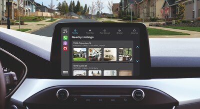 Rocket Homes now shows nearby homes for sale on the car screen through Apple CarPlay.