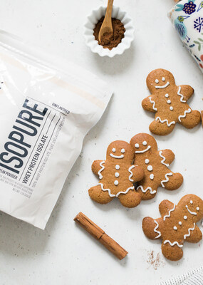 Greet loved ones with a tasty twist to a traditional holiday favorite with these Gingerbread Cookies from ISOPURE’s Kitchen. ISOPURE’s Unflavored Whey Protein Isolate blends effortlessly with your favorite holiday foods, adding a protein boost without compromising the authentic flavor of the recipe.
