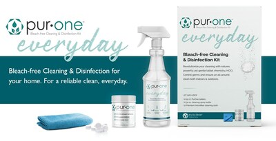 What sets PurOne Everyday apart is that it is safer for people and the environment. Unlike bleach, it is powerful yet gentle, as well as incredibly versatile. The concentrated tablets can be diluted to various strengths, replacing a multitude of single-use products. To make cleaning and disinfection even more effortless, EarthSafe created the PurOne Everyday Kit complete with spray bottle, premium microfiber cloth, tablets, and detailed instructions for use both indoors and out.