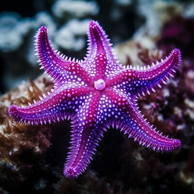 Purple Starfish Great Barrier Reef Australia