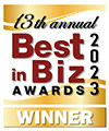 Best in Biz Awards 2023 gold winner logo