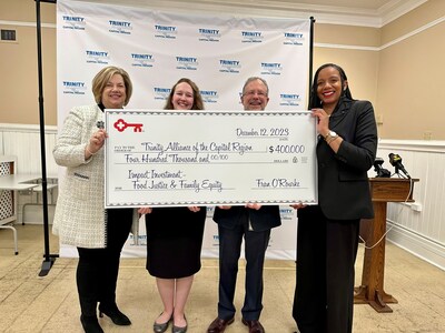 KeyBank presents a <money>$400,000</money> grant to the Trinity Alliance of the Capital Region