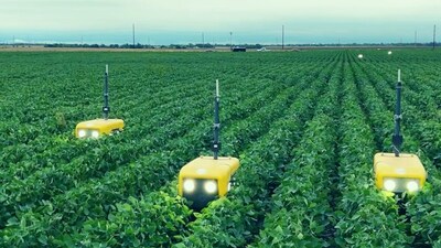 Greenfield Robotics fleets of autonomous robots are lightweight and cut weeds between rows of broadacre crops, day or night, reducing dependence on herbicides while supporting regenerative farming practices and reducing risk for farmers.