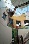 Installing the mural