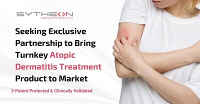 Sytheon is seeking an exclusive partnership to bring turnkey atopic dermatitis treatment product to market.