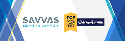 Savvas Learning Company, a next-generation K-12 learning solutions leader, is excited to announce that it has been named to the 2023 Chicago Top Workplaces list. The list showcases strong workplace environments and highlights companies for their commitment to their employees, customers, and corporate mission.