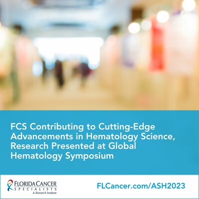 Research from eight Florida Cancer Specialists & Research Institute hematologists / medical oncologists was presented at the American Society of Hematology (ASH) 65th Annual Meeting and Exposition in San Diego on Dec. 9 - 12, 2023. FCS President & Managing Physician Lucio N. Gordan, MD was first author in a study comparing first-line treatments for multiple myeloma.