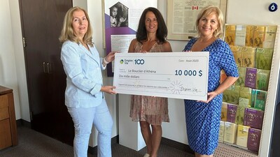 Representatives from Shield of Athena receive a $10,000 donation from Empire Life as part of its centennial Empire Cares grant program. (CNW Group/The Empire Life Insurance Company)