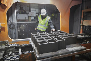 Patio Drummond to Double Production of CarbiCrete Cement-Free Concrete Blocks