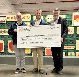 Billy Bishop Toronto City Airport donation drive for Daily Bread Food Bank raises $26,405.10 for Torontonians in need this holiday season