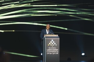 Saudi Human Resources and Social Development Vice Minister, International Labor Organization (ILO) Director-General Gilbert F. Houngbo Open Second-Day of the Inaugural Global <em>Labor Market</em> Conference