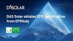 DAS Solar obtains EPD Certification from EPDItaly