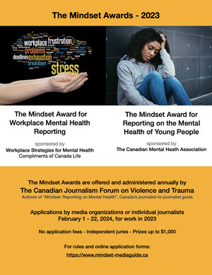 Application dates announced for 2023 Mindset and En-Tête Awards for outstanding Canadian reporting on issues in mental health