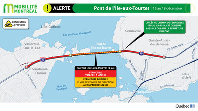 2.  Pont de l'le-aux-Tourtes, 15 au 18 dcembre (Groupe CNW/Ministre des Transports et de la Mobilit durable)