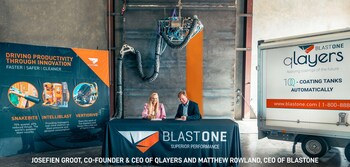 Josefien Groot, Co-founder and CEO of Qlayers and Matthew Rowland, CEO of BlastOne