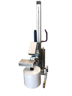 Packline Materials Handling Announce The Production Of Their New Stainless Programmable Vertical Spindle Attachment For Handling Rolls In A Clean Room Environment