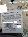 Présence non déclarée de soya et de blé dans des coquilles de fruits de mer préparées et vendues par l'entreprise Boucherie Forget