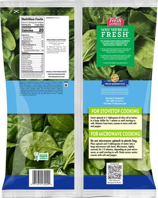 Fresh Express Spinach (Back)