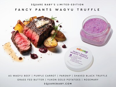 Elevating the world of baby food to unprecedented heights, this indulgent and nutritious offering will have you saying Wagyu-la-la. Crafted with the utmost care and attention to detail, Fancy Pants Wagyu Truffle embodies Square Baby's commitment to providing your little one with the very best in taste and science-based nutrition.