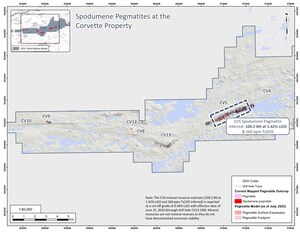 Patriot recoupe en forage 56,6 m à 1,37 % Li2O dans un sondage d'expansion et termine le dernier sondage du programme 2023 à la pegmatite CV5, Québec, Canada