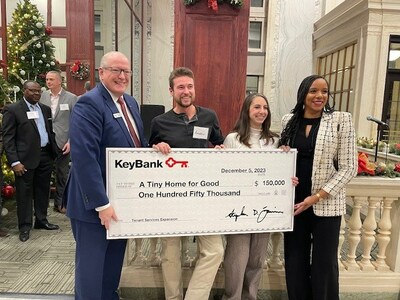 KeyBank presents a <money>$150,000</money> donation to A Tiny Home for Good