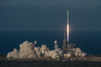 The I-5 F4 satellite was launched by SpaceX on a Falcon 9 rocket, May 2017.