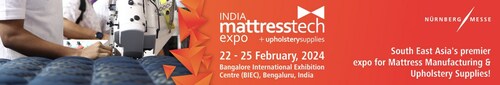 India Mattresstech & Upholstery Supplies Expo 2024: Southeast Asia’s premier expo for mattress manufacturing and upholstery supplies