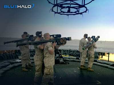 Three Stringer missile teams train simultaneously in BlueHalo's 360° high-resolution Virtual Reality training facility. BlueHalo has been awarded a $30M contract from the Netherlands Ministry of Defense Materiel and IT Command to develop an Advanced Stinger Trainer (AST) facility at Lieutenant General Best Barracks in Vredepeel, Netherlands.