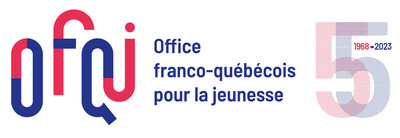 Logo de l'OFQJ, dition 55e anniversaire (Groupe CNW/Office franco-qubcois pour la jeunesse)