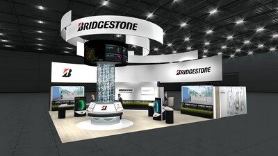 The Bridgestone booth at the 2024 Consumer Electronic Show features the latest in commercial trucking technology and the company's vision for the nation's roadways.