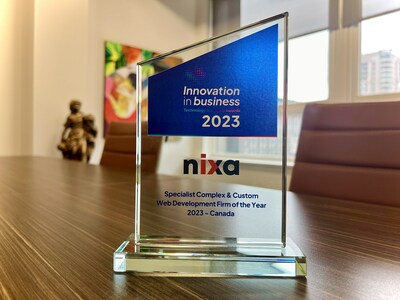 Nixa se distingue  nouveau en obtenant pour la seconde anne de suite le prestigieux titre de  Meilleure entreprise en dveloppement Web complexe et personnalis de l'anne 2023 - Canada  (Groupe CNW/Nixa)