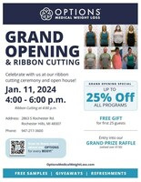 Grand opening flyer for Rochester Hills, MI clinic.