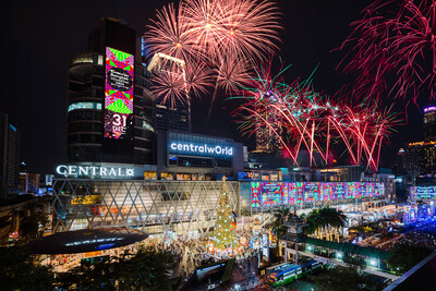 Contagem regressiva de Ano Novo espetacular no Central World, Tailândia, a Times Square da Ásia (PRNewsfoto/CENTRAL PATTANA)