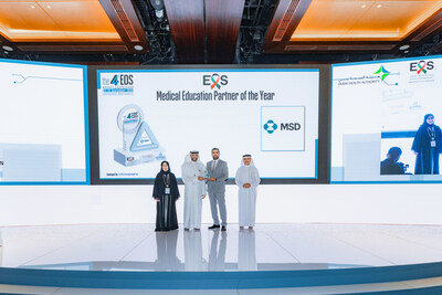 “MSD Awarded the ’Medical Education Partner of the Year’ from the Emirates Oncology Society (EOS) at the fourth annual Emirates Oncology Society conference.”