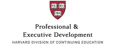 Harvard Division of Continuing Education Professional & Executive Development veritas shield and wordmark (PRNewsfoto/Harvard University Division of Continuing Education)