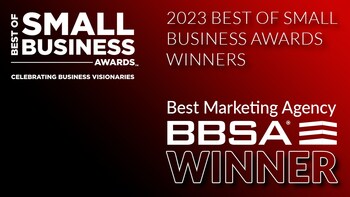 BBSA winner as Marketing Agency of the Year at Small Business Expo