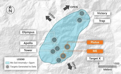 Figure 3: Plan View of the Guayabales Project Highlighting the ME and Plutus Targets (CNW Group/Collective Mining Ltd.)