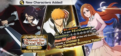 KLab Inc., a leader in online mobile games, announced that its hit 3D action game Bleach: Brave Souls, currently available on smartphones, PC, and PlayStation 4, will be holding Round 1 of the New Year’s Campaign as a big thank you to the Brave Souls community from Saturday, December 30, 2023.