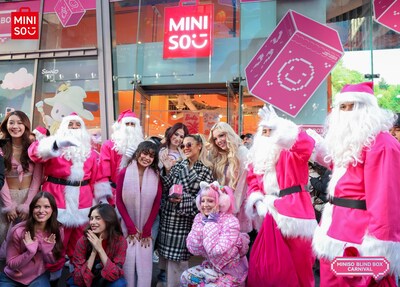 People Delight in Festive Atmosphere and Activities at MINISO in Times Square, New York
