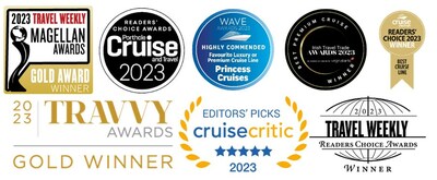 Princess Cruises Ends 2023 with Top Awards from Prestigious Travel Industry Organizations Around the World