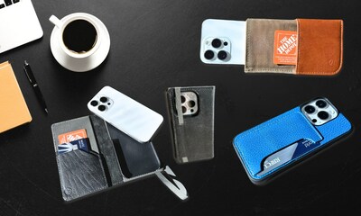 Selection of leather iPhone Cases.