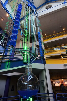 North America's largest water clock splashes down to the new year at The Children's Museum of Indianapolis
