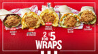 KFC WRAPS ARE BACK WITH TWO NEW FLAVORS AND YOU CAN GET ONE FOR FREE IN THE APP WITH PURCHASE