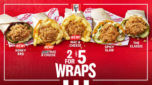 KFC WRAPS ARE BACK WITH TWO NEW FLAVORS AND YOU CAN GET ONE FOR FREE IN THE APP WITH PURCHASE